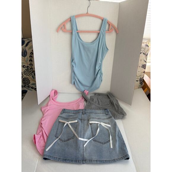 NWOT Size M Tank and Mini Jean Skirt Bundle Size M Shein - Picture 2 of 7